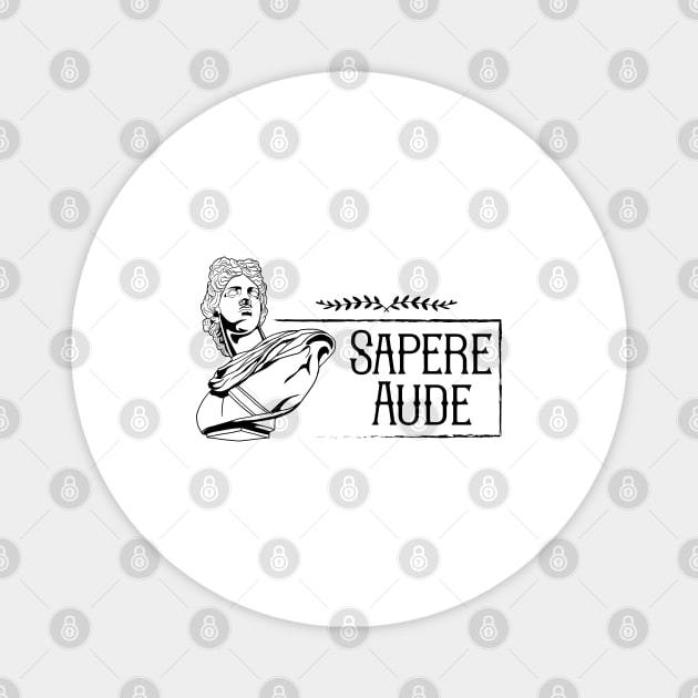 Latin saying - Sapere Aude Magnet by Modern Medieval Design